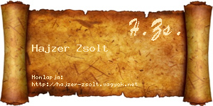 Hajzer Zsolt névjegykártya